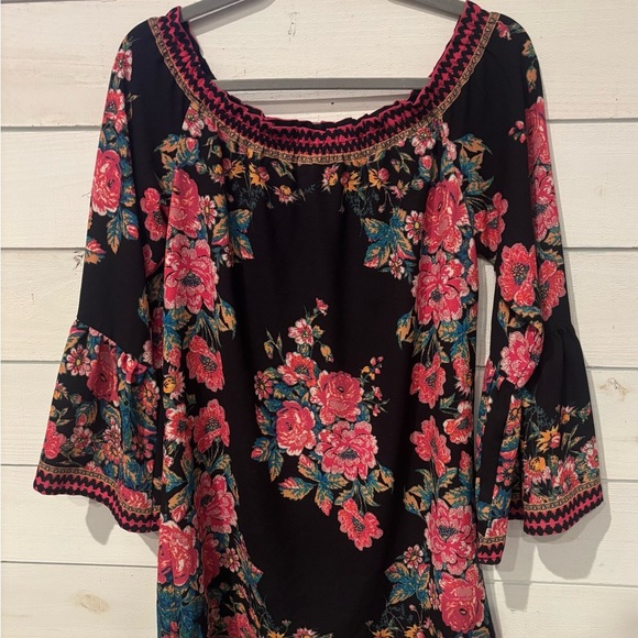 Flying Tomato Floral Black and Pink Women's Dress in size Small - Picture 12 of 15